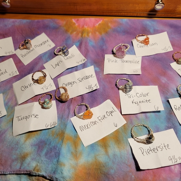 Wire wrapped rings - Picture 5 of 8